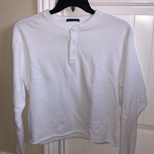 Brandy White Button Long Sleeve